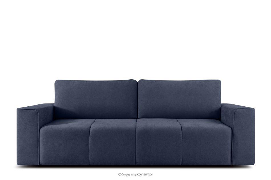 LIGULA Modernes ausziehbares Schlafsofa aus Chenille-Stoff in Marineblau dunkelblau - Foto 0