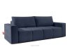 LIGULA Modernes ausziehbares Schlafsofa aus Chenille-Stoff in Marineblau dunkelblau - Foto 3