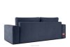 LIGULA Modernes ausziehbares Schlafsofa aus Chenille-Stoff in Marineblau dunkelblau - Foto 4