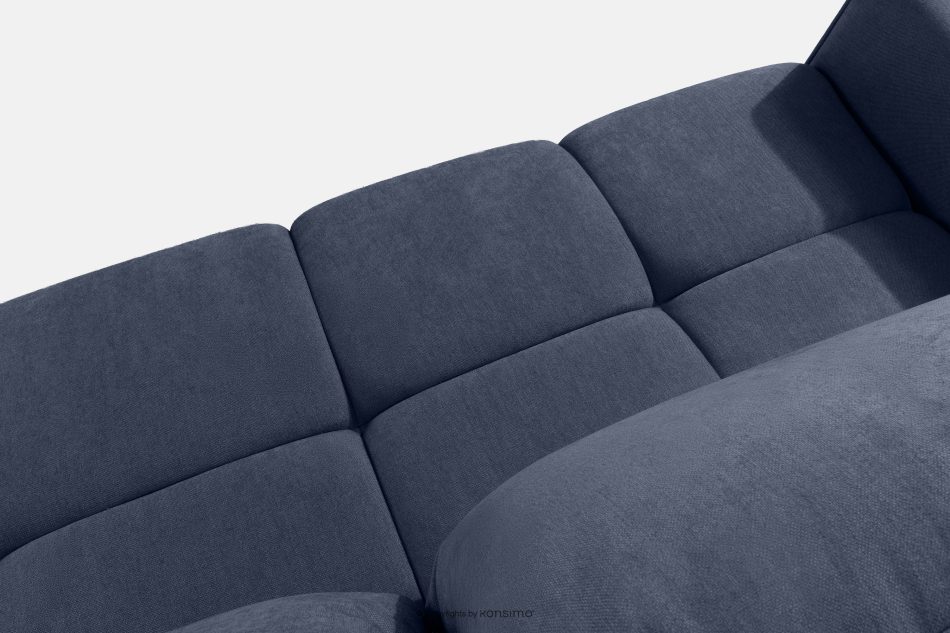 LIGULA Modernes ausziehbares Schlafsofa aus Chenille-Stoff in Marineblau dunkelblau - Foto 5