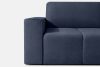 LIGULA Modernes ausziehbares Schlafsofa aus Chenille-Stoff in Marineblau dunkelblau - Foto 7