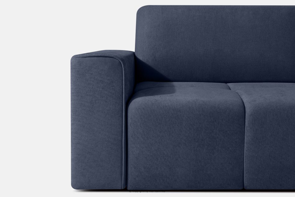 LIGULA Modernes ausziehbares Schlafsofa aus Chenille-Stoff in Marineblau dunkelblau - Foto 6