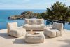 LOVIA Weiche Gartensofa aus Outdoor-Gewebestoff dunkelgrau/weiß dunkelgrau/weiß - Foto 21