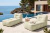 LOVIA Weiche Gartenliege aus gewebtem Outdoor-Stoff, 2-tlg., hellgrün/weiß hellgrün/weiß - Foto 2