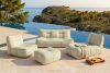 LOVIA Gartenmöbel-Set Sofa Sessel Chaiselongue Sitzhocker Gewebestoff Outdoor hellgrün/weiß hellgrün/weiß - Foto 44