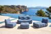 LOVIA Gartenmöbel Sofa Sessel Chaiselongue Sitzhocker Gewebestoff Outdoor marineblau/weiß marineblau/weiß - Foto 2
