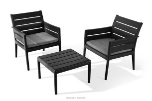 MITTU, https://konsimo.de/kollektion/mittu/ Gartenmöbel-Set aus Polypropylen 2 Stühle, Couchtisch in Anthrazit/Grau anthrazit/grau - Foto