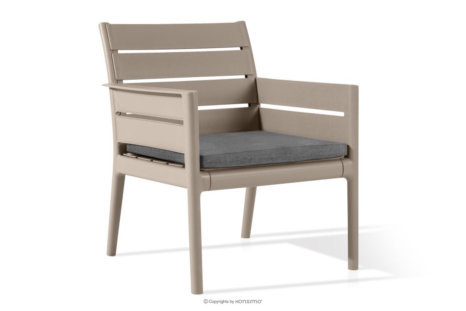 MITTU Gartenmöbel-Set aus Polypropylen 2 Stühle, Couchtisch in Beige/Braun beige/braun - Foto 4