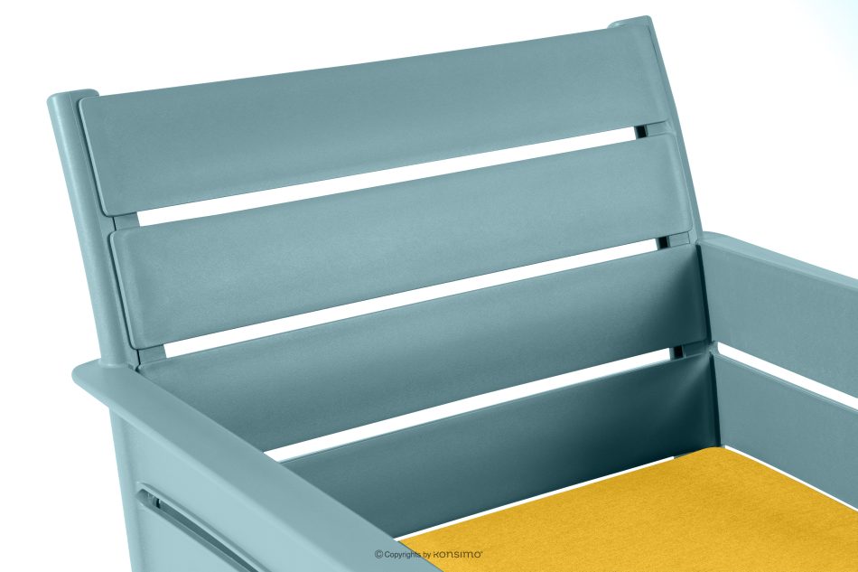 MITTU Terrassenmöbel-Set aus Polypropylen 2 Stühle, Couchtisch in Mint/Gelb mint/gelb - Foto 10