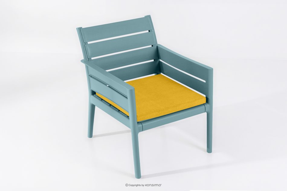 MITTU Terrassenmöbel-Set aus Polypropylen 2 Stühle, Couchtisch in Mint/Gelb mint/gelb - Foto 22