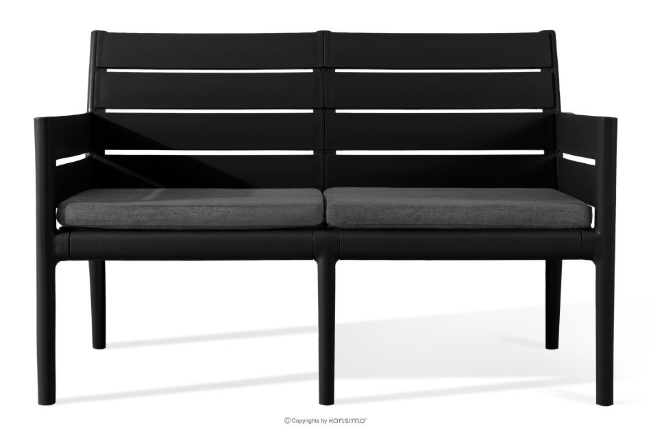 MITTU Gartenmöbel-Set aus Polypropylen Sofa, 2 Stühle, Couchtisch in Anthrazit/Grau anthrazit/grau - Foto 3