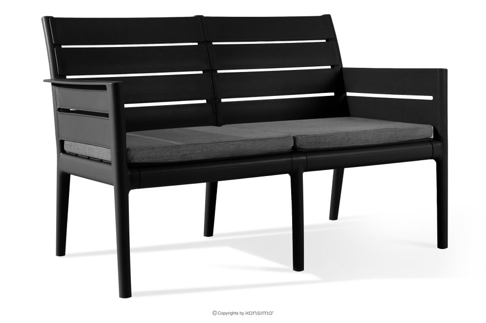 MITTU Gartenmöbel-Set aus Polypropylen Sofa, 2 Stühle, Couchtisch in Anthrazit/Grau anthrazit/grau - Foto 4