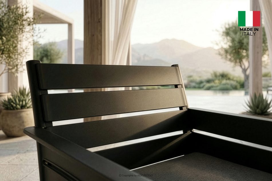 MITTU Gartenmöbel-Set aus Polypropylen Sofa, 2 Stühle, Couchtisch in Anthrazit/Grau anthrazit/grau - Foto 29