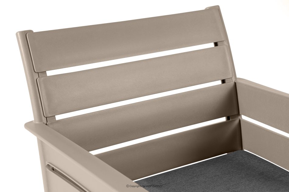 MITTU Gartenmöbel-Set aus Polypropylen Sofa, 2 Stühle, Couchtisch in Beige/Braun beige/braun - Foto 13