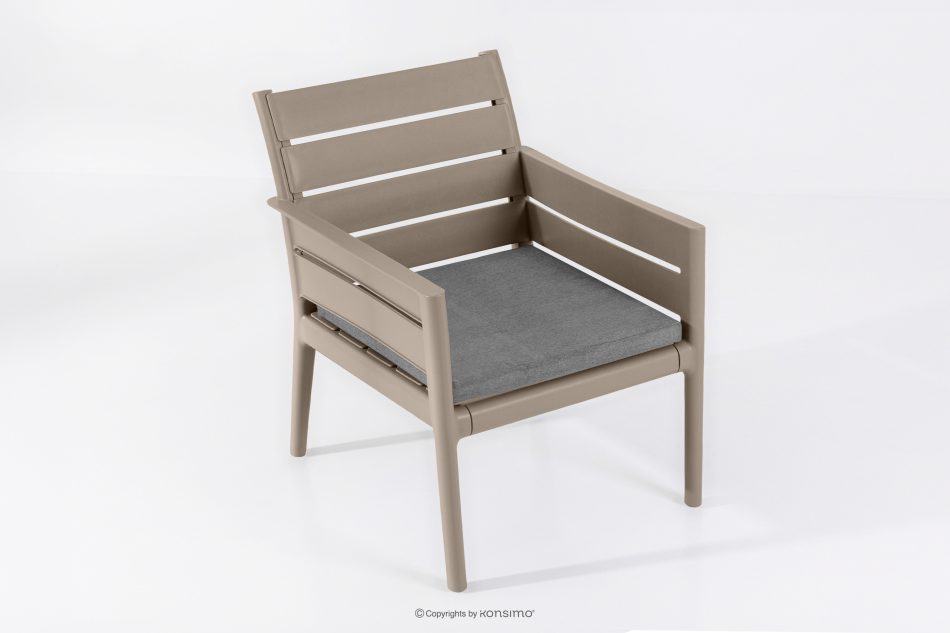 MITTU Gartenmöbel-Set aus Polypropylen Sofa, 2 Stühle, Couchtisch in Beige/Braun beige/braun - Foto 26