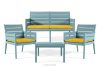 MITTU Terrassenmöbel-Set aus Polypropylen Sofa, 2x Stuhl, Couchtisch mint/gelb mint/gelb - Foto 3