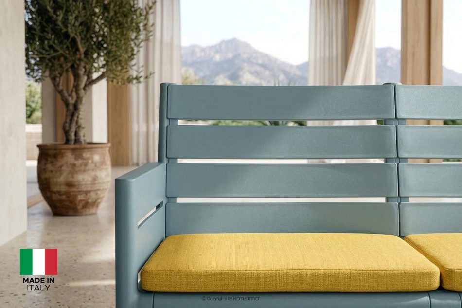 MITTU Terrassenmöbel-Set aus Polypropylen Sofa, 2x Stuhl, Couchtisch mint/gelb mint/gelb - Foto 31