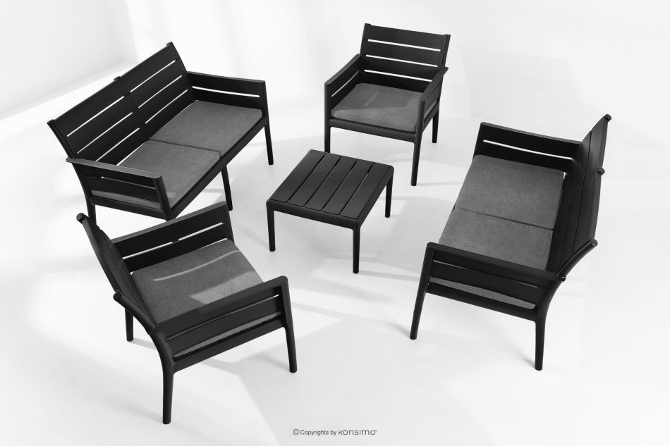 MITTU Gartenmöbel-Set aus Polypropylen 2x Sofa, 2x Stuhl, Couchtisch anthrazit/grau anthrazit/grau - Foto 23