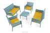 MITTU Terrassenmöbel-Set aus Polypropylen 2x Sofa, 2x Stuhl, Couchtisch in Mint/Gelb mint/gelb - Foto 1