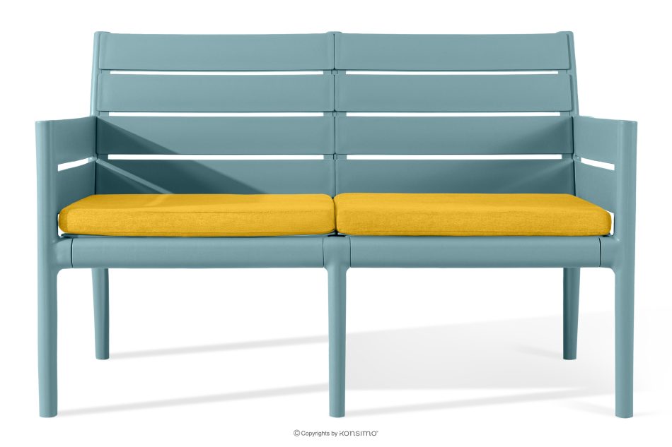 MITTU Terrassenmöbel-Set aus Polypropylen 2x Sofa, 2x Stuhl, Couchtisch in Mint/Gelb mint/gelb - Foto 3