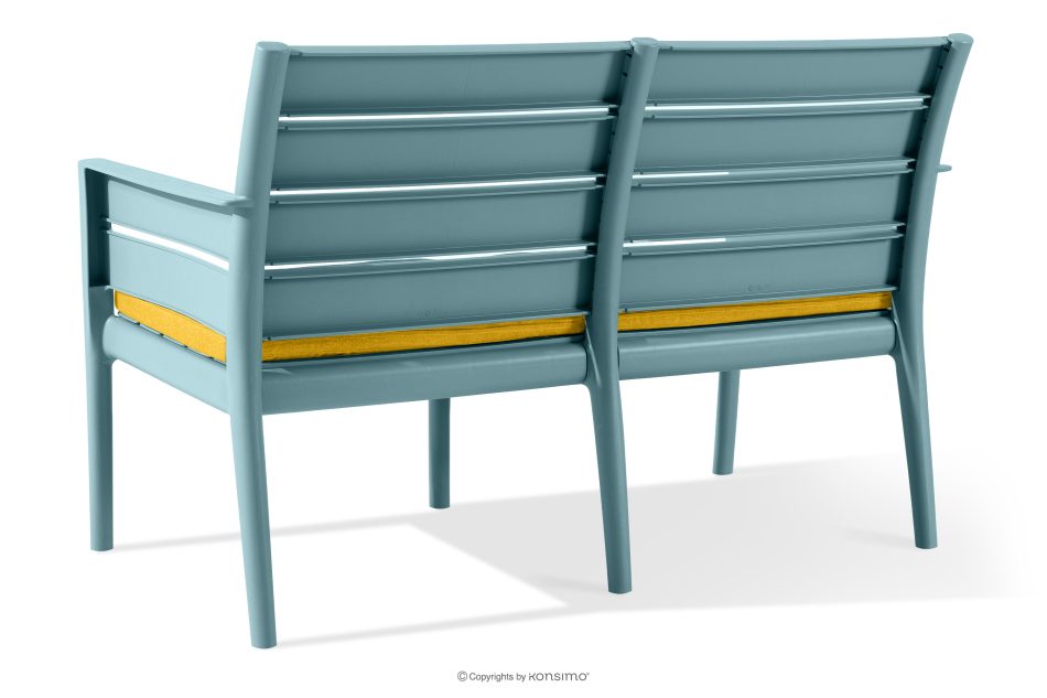 MITTU Terrassenmöbel-Set aus Polypropylen 2x Sofa, 2x Stuhl, Couchtisch in Mint/Gelb mint/gelb - Foto 5