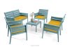 MITTU Terrassenmöbel-Set aus Polypropylen 2x Sofa, 2x Stuhl, Couchtisch in Mint/Gelb mint/gelb - Foto 23
