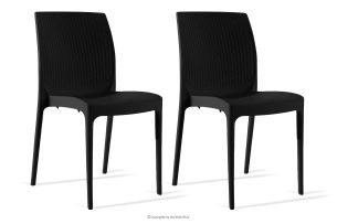 RANTU, https://konsimo.de/kollektion/rantu/ Gartenstuhl aus Polypropylen 2 tlg. anthrazit anthrazit - Foto