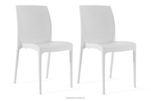 RANTU, https://konsimo.de/kollektion/rantu/ Gartenstuhl aus Polypropylen 2 tlg. weiß weiß - Foto