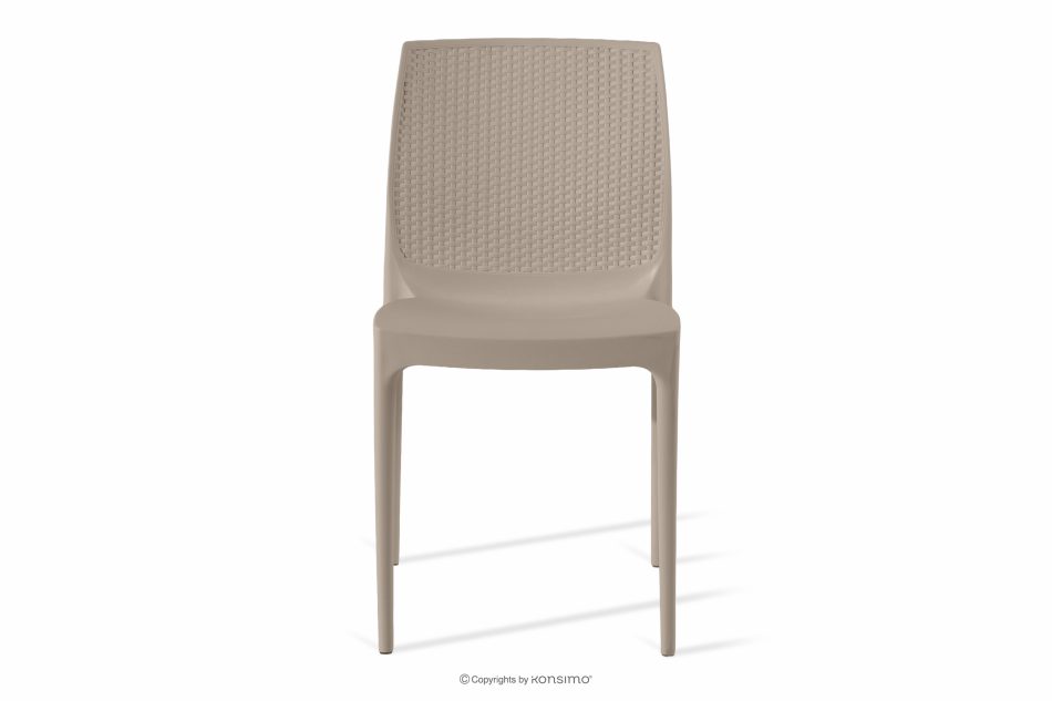 RANTU Gartenstuhl aus Polypropylen 2 tlg. beige beige - Foto 2