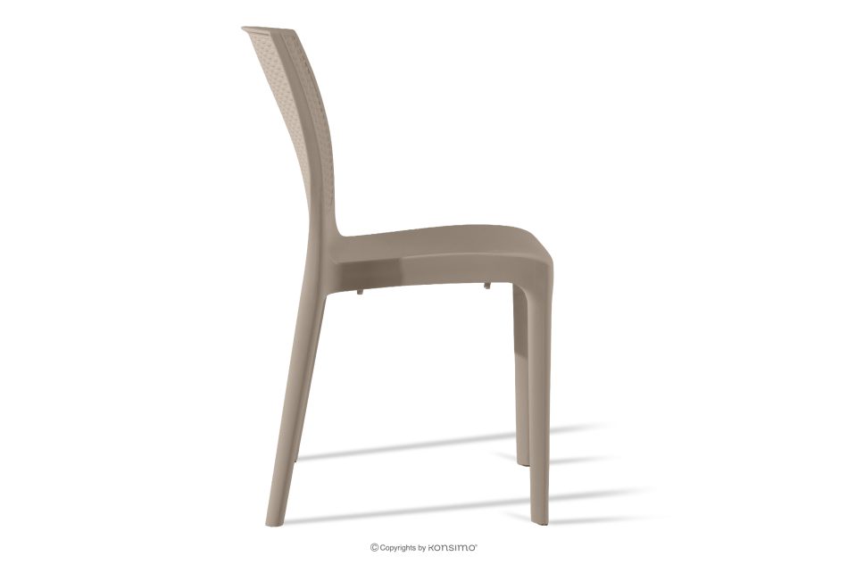 RANTU Gartenstuhl aus Polypropylen 2 tlg. beige beige - Foto 4