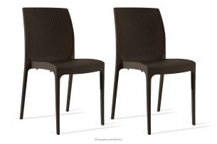 RANTU, https://konsimo.de/kollektion/rantu/ Gartenstuhl aus Polypropylen 2 tlg. braun braun - Foto