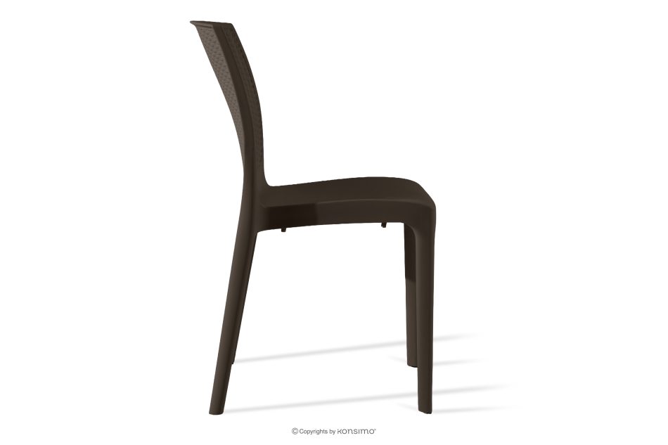 RANTU Gartenstuhl aus Polypropylen 2 tlg. braun braun - Foto 4