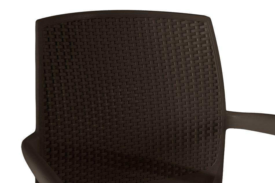 RANTU Gartenstuhl mit Armlehnen aus Polypropylen 2 tlg. braun braun - Foto 9