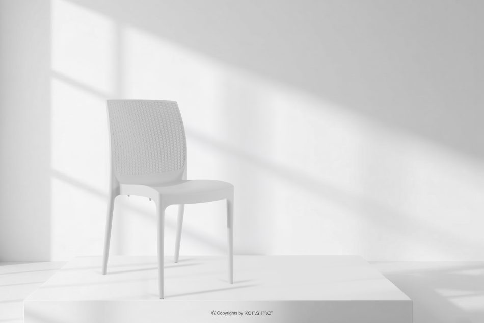 RANTU Gartenstuhl aus Polypropylen 4 tlg. weiß weiß - Foto 15