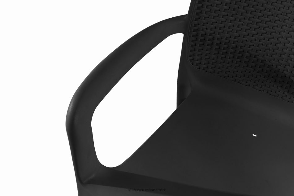 RANTU Gartenstuhl mit Armlehnen aus Polypropylen 4 tlg. anthrazit anthrazit - Foto 10