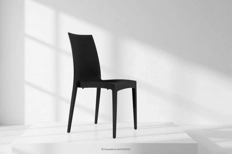 ETULI Moderner Gartenstuhl aus Polypropylen 2 tlg. anthrazit anthrazit - Foto 16