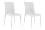 Moderner Gartenstuhl aus Polypropylen 2 tlg. weiß