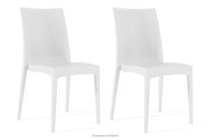 ETULI, https://konsimo.de/kollektion/etuli/ Moderner Gartenstuhl aus Polypropylen 2 tlg. weiß weiß - Foto