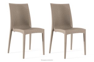 ETULI, https://konsimo.de/kollektion/etuli/ Moderner Gartenstuhl aus Polypropylen 2 tlg. beige beige - Foto