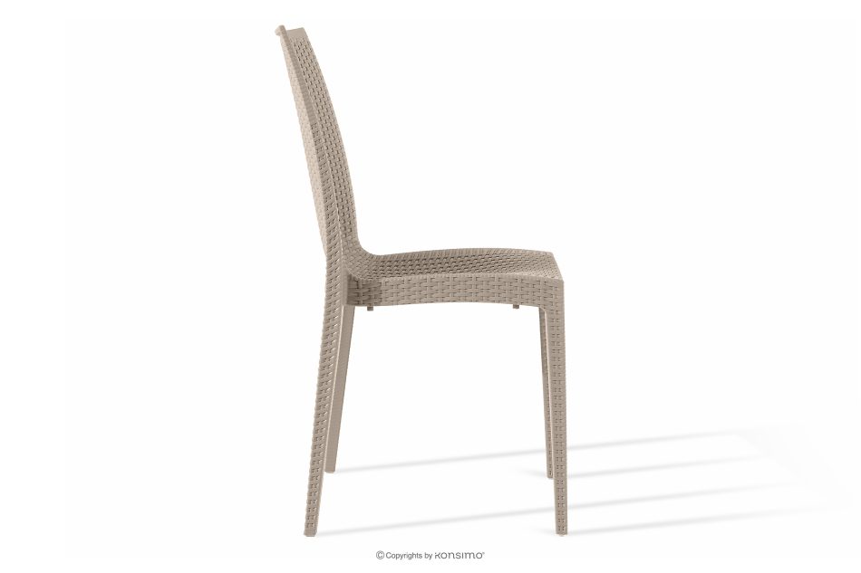 ETULI Moderner Gartenstuhl aus Polypropylen 2 tlg. beige beige - Foto 4