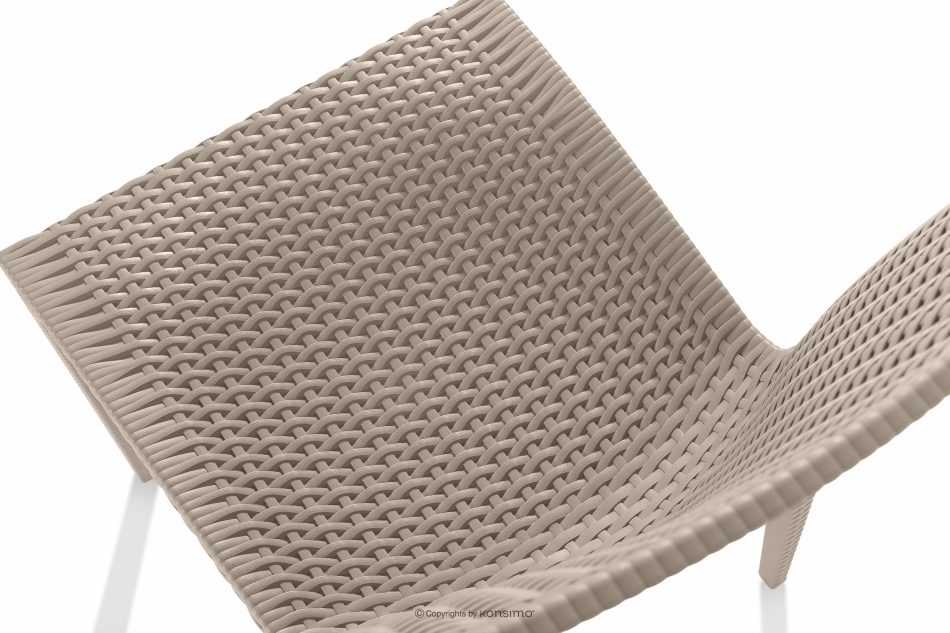 ETULI Moderner Gartenstuhl aus Polypropylen 2 tlg. beige beige - Foto 6