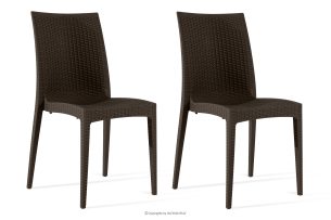 ETULI, https://konsimo.de/kollektion/etuli/ Moderner Gartenstuhl aus Polypropylen 2 tlg. braun braun - Foto