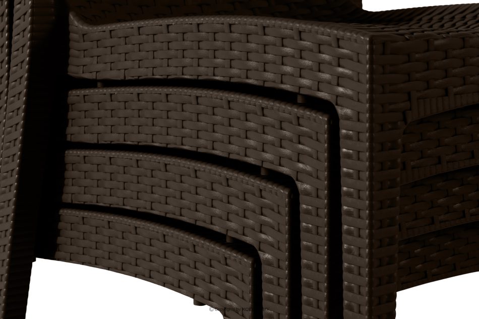 ETULI Moderner Gartenstuhl aus Polypropylen 2 tlg. braun braun - Foto 15