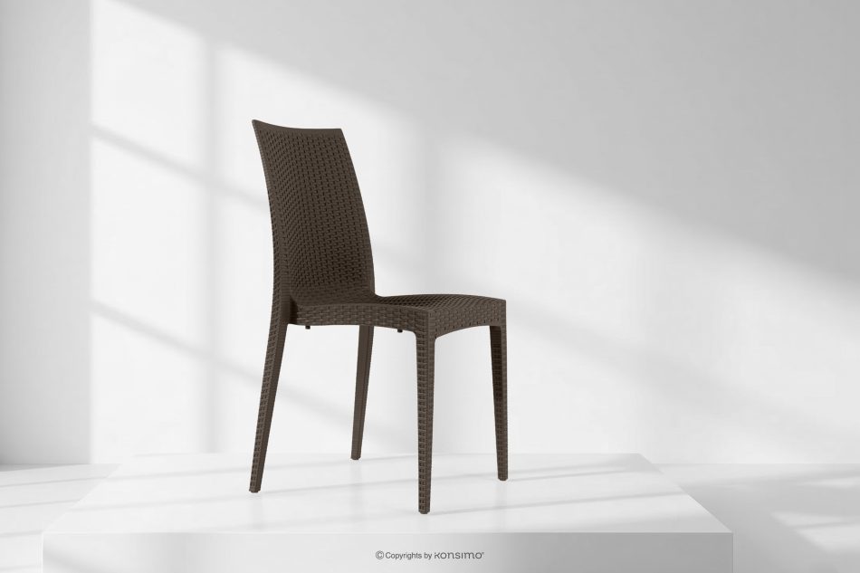 ETULI Moderner Gartenstuhl aus Polypropylen 2 tlg. braun braun - Foto 16