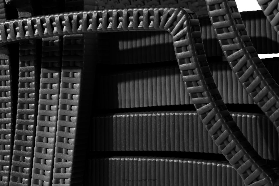 ETULI Moderner Gartenstuhl mit Armlehnen aus Polypropylen 2 tlg. anthrazit anthrazit - Foto 16