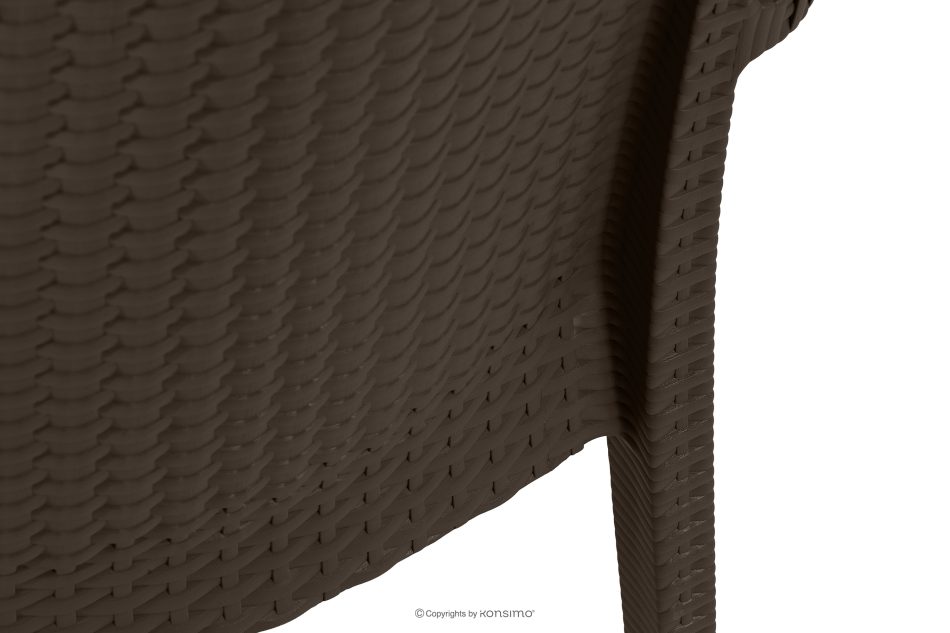 ETULI Moderner Gartenstuhl mit Armlehnen aus Polypropylen 2 tlg. braun braun - Foto 12