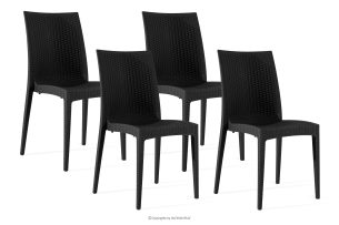 ETULI, https://konsimo.de/kollektion/etuli/ Moderner Gartenstuhl aus Polypropylen 4 tlg. anthrazit anthrazit - Foto