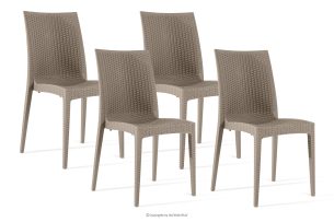 ETULI, https://konsimo.de/kollektion/etuli/ Moderner Gartenstuhl aus Polypropylen 4 tlg. beige beige - Foto