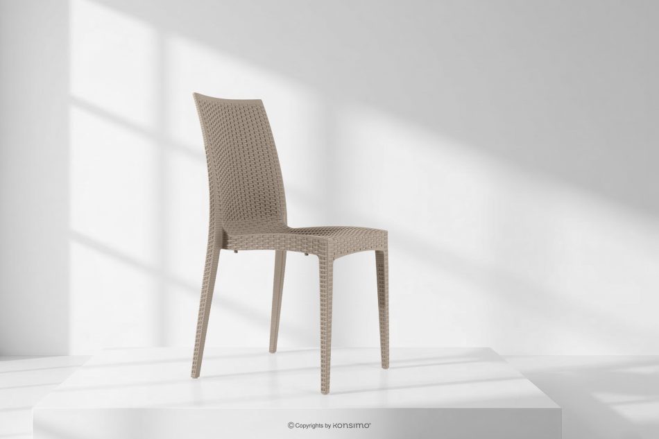 ETULI Moderner Gartenstuhl aus Polypropylen 4 tlg. beige beige - Foto 16