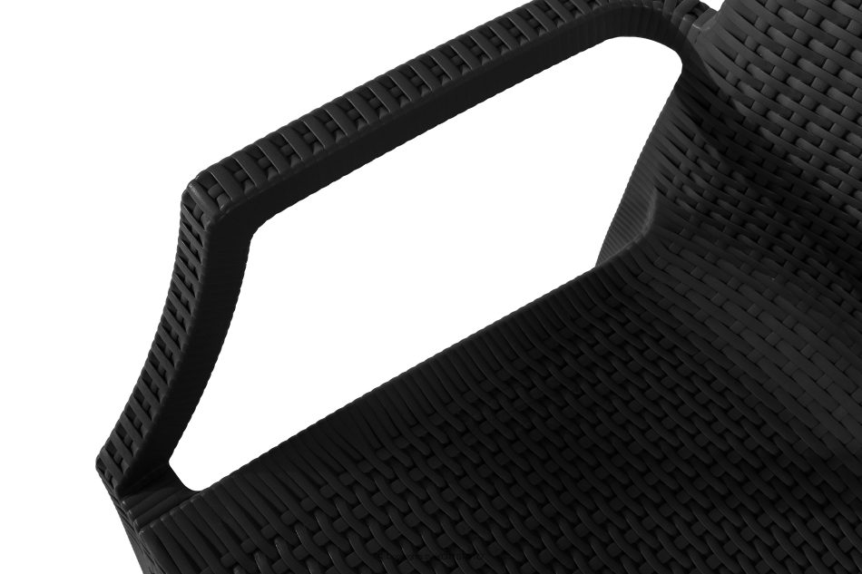 ETULI Moderner Gartenstuhl mit Armlehnen aus Polypropylen 4 tlg. anthrazit anthrazit - Foto 10